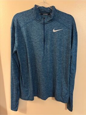 Nike Men's Blue Dri-FIT Stride Half 1/2 Zip Running Shirt